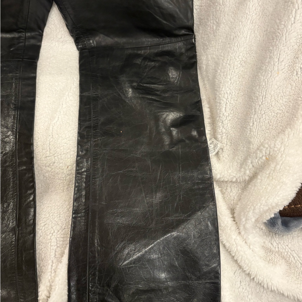 GAP Leather Ladies Boot Cut Pants - Size 10 - Picture 4 of 9